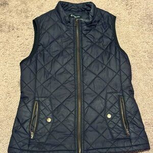 Black Fuinloth Women’s Quilted Lightweight Collar Vest ( XS)